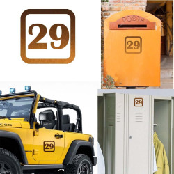 Pegatina de vinilo numero 29 versión v1sq,