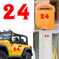Pegatina de vinilo numero 24 versión euskal,