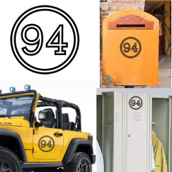 Pegatina de vinilo numero 94 versión vii,