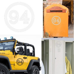 Pegatina de vinilo numero 94 versión vii,