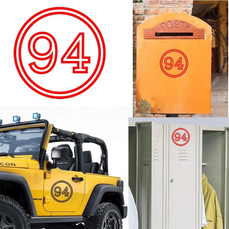 Pegatina de vinilo numero 94 versión vii,