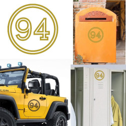 Pegatina de vinilo numero 94 versión vii,