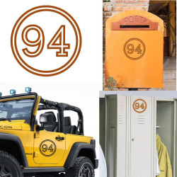 Pegatina de vinilo numero 94 versión vii,