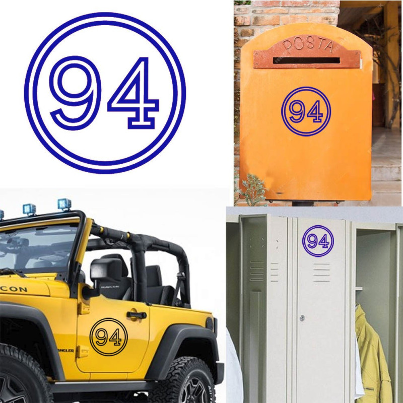 Pegatina de vinilo numero 94 versión vii,