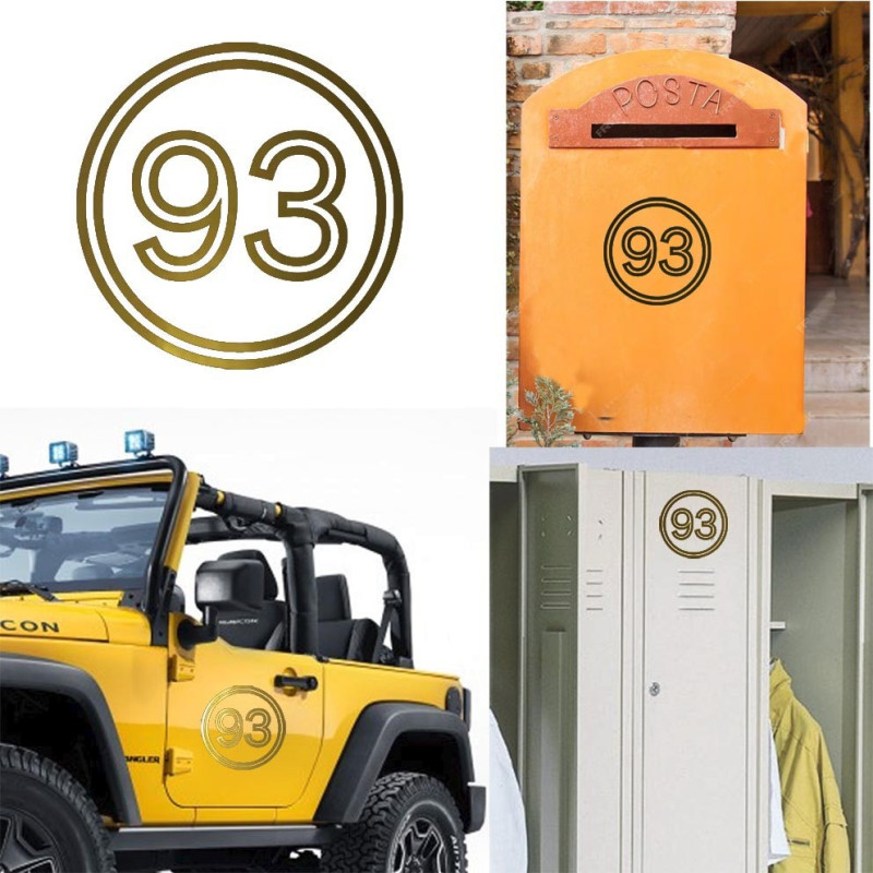 Pegatina de vinilo numero 93 versión vii,