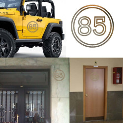 Pegatina de vinilo numero 85 versión vii,