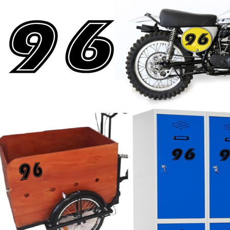 Numero 96 eras, pegatina de vinilo