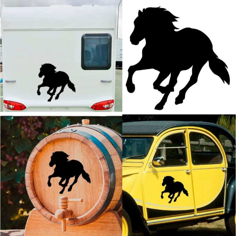 caballo v15 izda, pegatina de vinilo