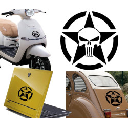 calavera star v2, pegatina de vinilo