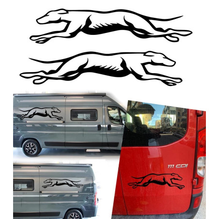 2 Galgos corriendo version v10 XS. 1 derecha y 1 izquierda