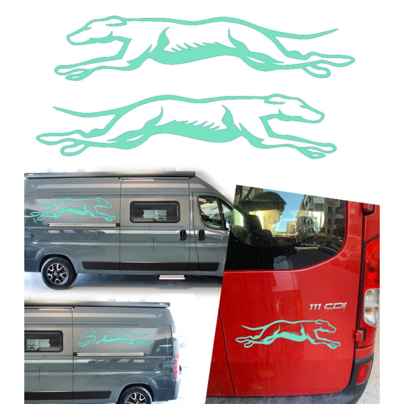 2 Galgos corriendo version v10 XS. 1 derecha y 1 izquierda