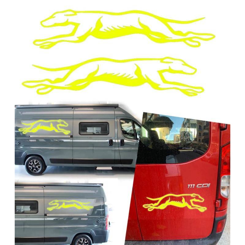 2 Galgos corriendo version v10 XS. 1 derecha y 1 izquierda
