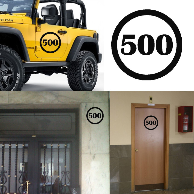 numero 500, Pegatina vinilo corte
