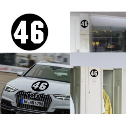 numero 46 via pegatina vinilo de corte.