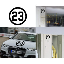 numero 23, Pegatina vinilo corte version III