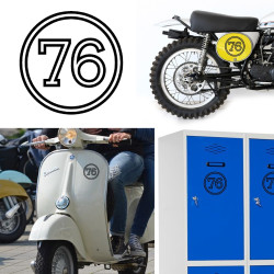 Numero 76 vII pegatina de vinilo