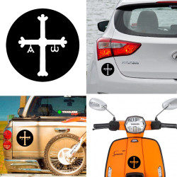 Asturias Cruz, pegatina de vinilo versión v2