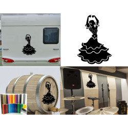 Sevillana, pegatina de vinilo