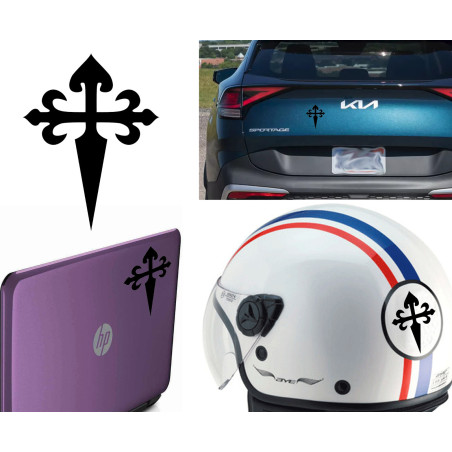 Cruz de Santiago, pegatina de vinilo versión XS