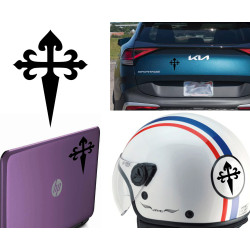 Cruz de Santiago, pegatina de vinilo versión XS