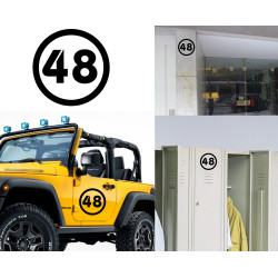 Numero 48 version v2, pegatina de vinilo