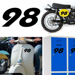 Numero 98 racing, pegatina de vinilo