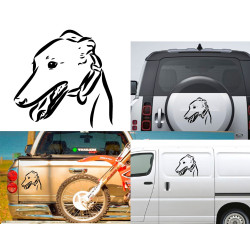 Galgo versión 16 izquierda, pegatina de vinilo