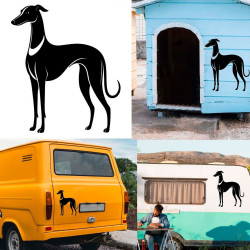 Galgo versión 17, pegatina de vinilo