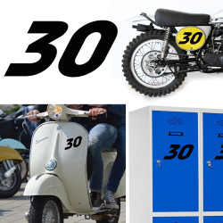 Numero 30 racing, pegatina de vinilo