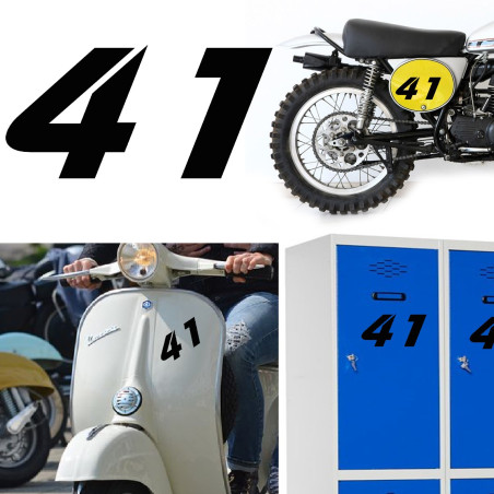 Numero 41, pegatina de vinilo versión v2 racing