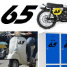 Numero 65, pegatina de vinilo versión v2 racing