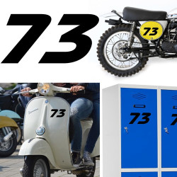 Numero 73, pegatina de vinilo versión v2 racing