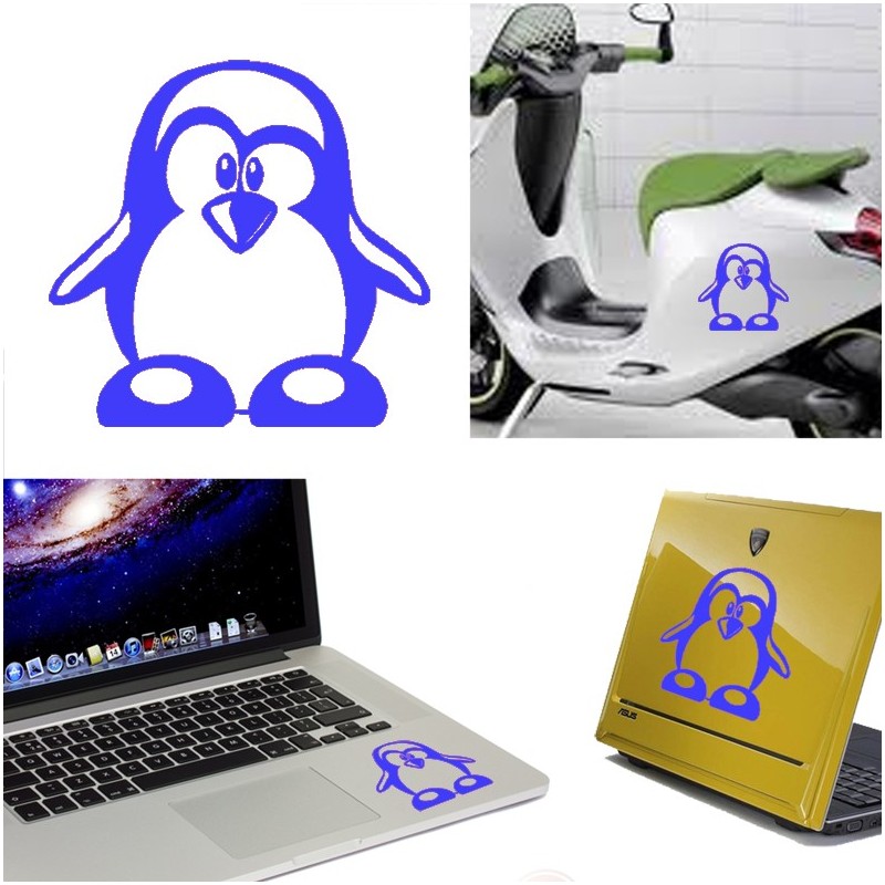 Linux, versión monocolor, pegatina de vinilo