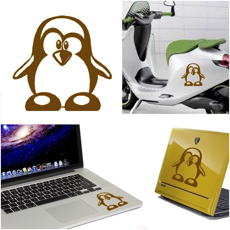 Linux, versión monocolor, pegatina de vinilo