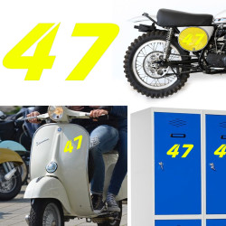Numero 47, pegatina de vinilo versión  v2 racing