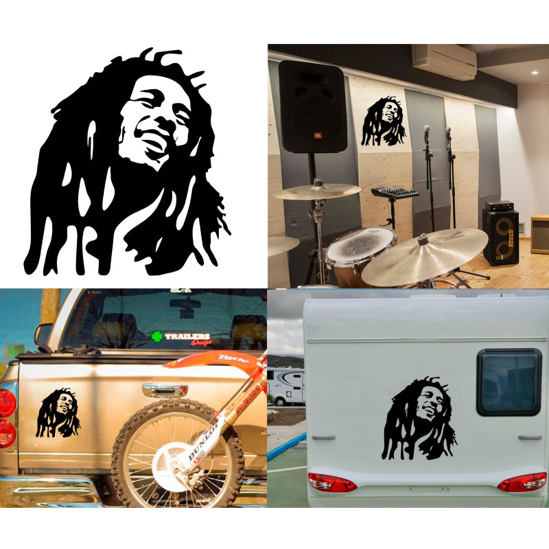 Bob Marley, pegatina de vinilo versión V2