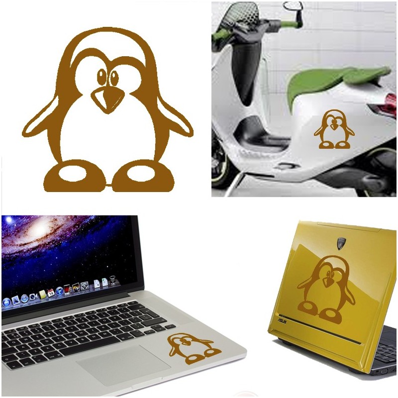 Linux, versión monocolor, pegatina de vinilo