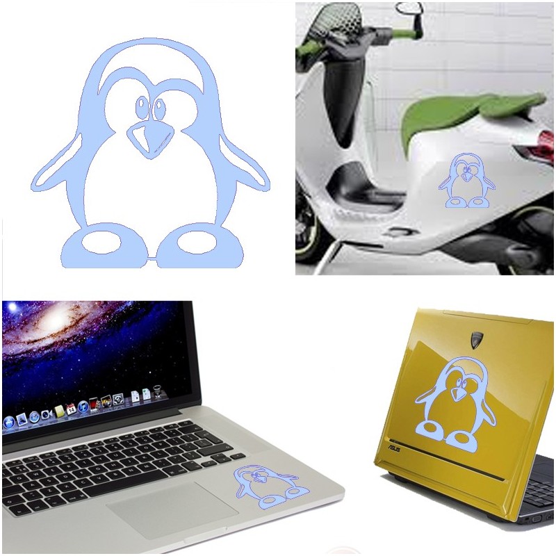 Linux, versión monocolor, pegatina de vinilo
