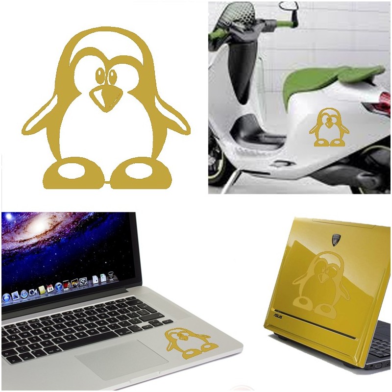 Linux, versión monocolor, pegatina de vinilo