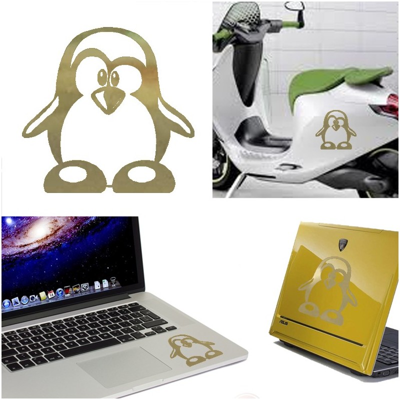 Linux, versión monocolor, pegatina de vinilo
