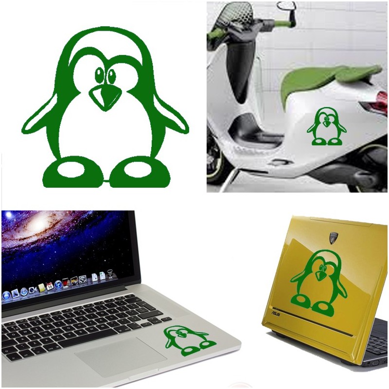 Linux, versión monocolor, pegatina de vinilo