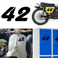 Numero 42, pegatina de vinilo versión v2 racing