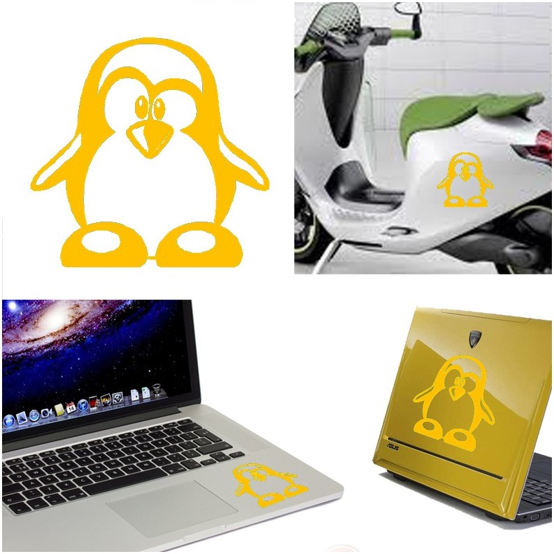 Linux, versión monocolor, pegatina de vinilo