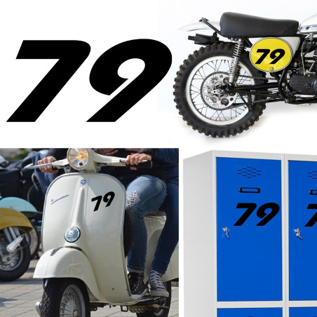 Numero 79, pegatina de vinilo versión v2 racing