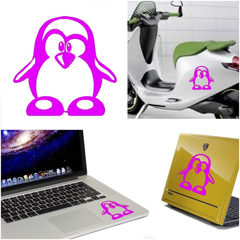 Linux, versión monocolor, pegatina de vinilo