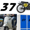 Numero 37, pegatina de vinilo versión v2 racing