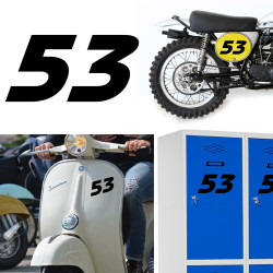 Numero 53, pegatina de vinilo versión v2 racing