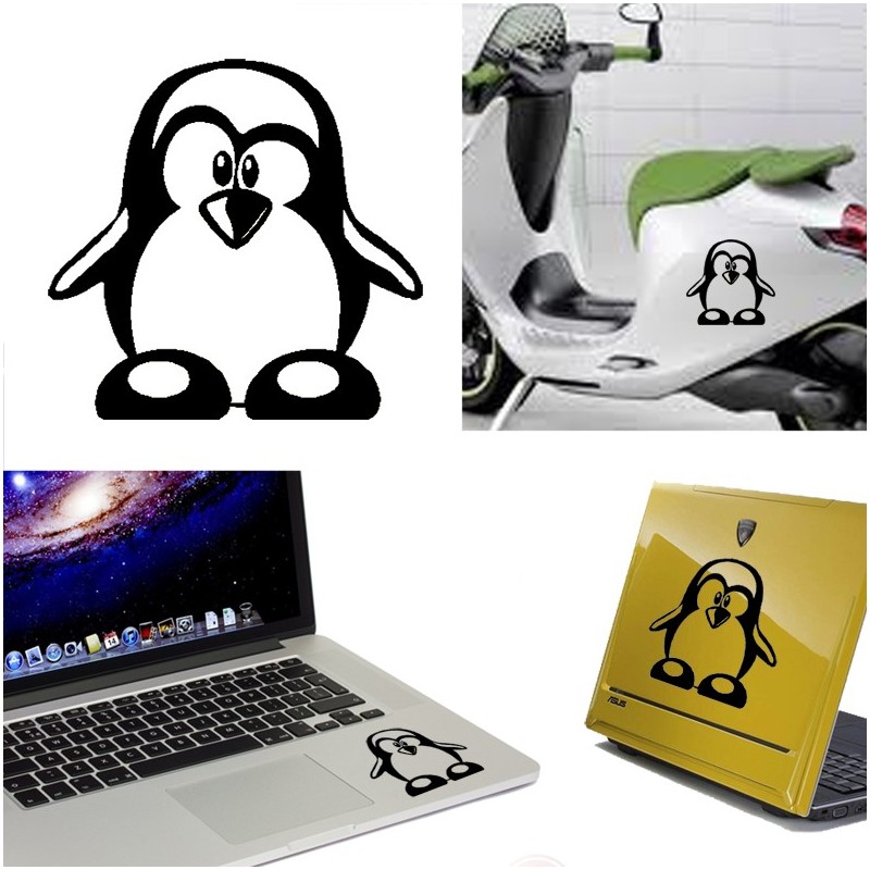 Linux, versión monocolor, pegatina de vinilo