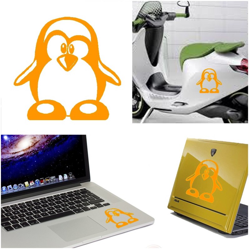 Linux, versión monocolor, pegatina de vinilo