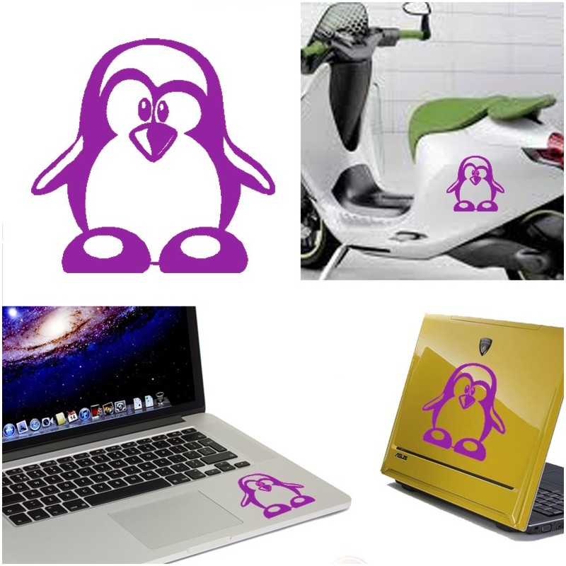 Linux, versión monocolor, pegatina de vinilo